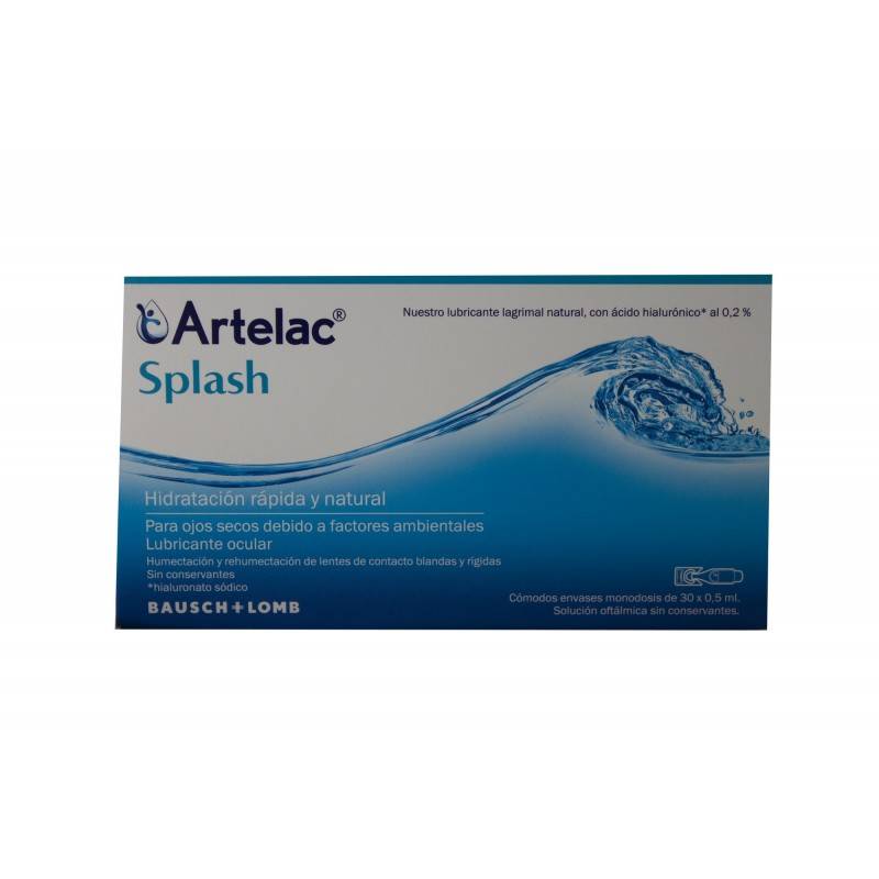 Artelac splash colirio ojos secos 0.5 ml 30 unid 159885 Hidratación e Higiene Artelac splash colirio ojos secos 0.5 ml 30 unid 159885 Hidratación e Higiene