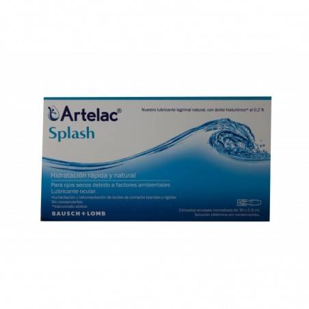 Artelac splash colirio ojos secos 0.5 ml 30 unid 159885 Hidratación e Higiene